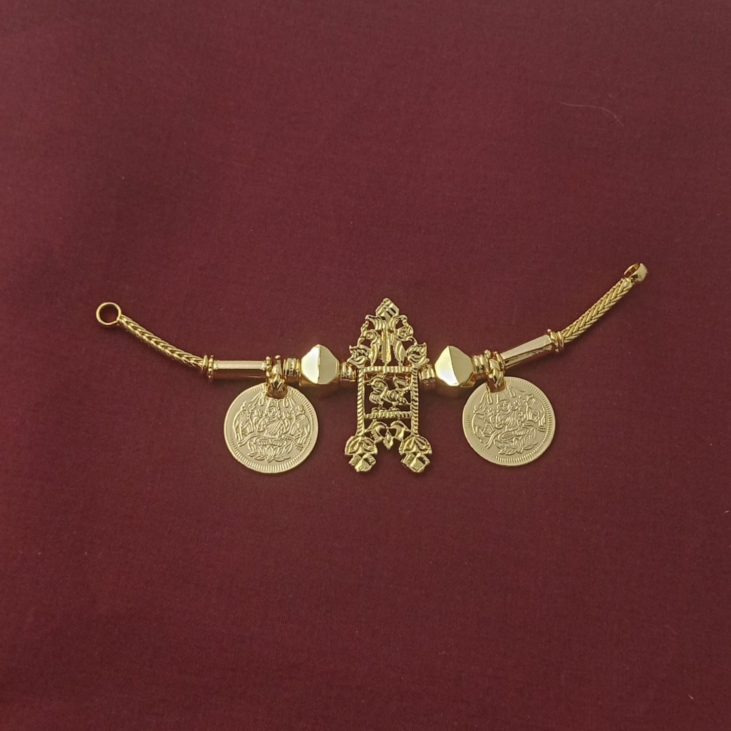 Mangalyam gold plated annalakshmi tali set