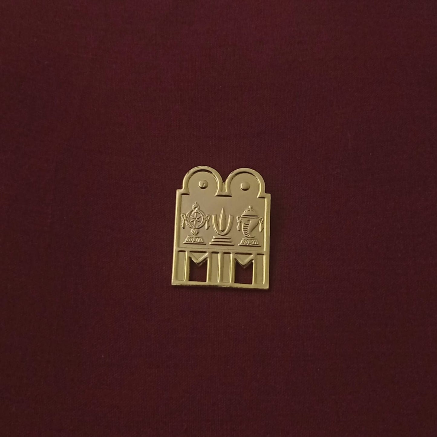 Shanku chakra Namam tali - gold plated mangalyam tali