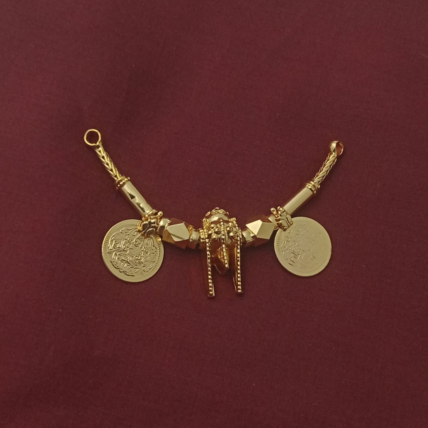 Traditional Gold Plated Thennaimara thoppa Thali set