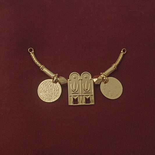 Mangalyam gold plated double vishnu thali set