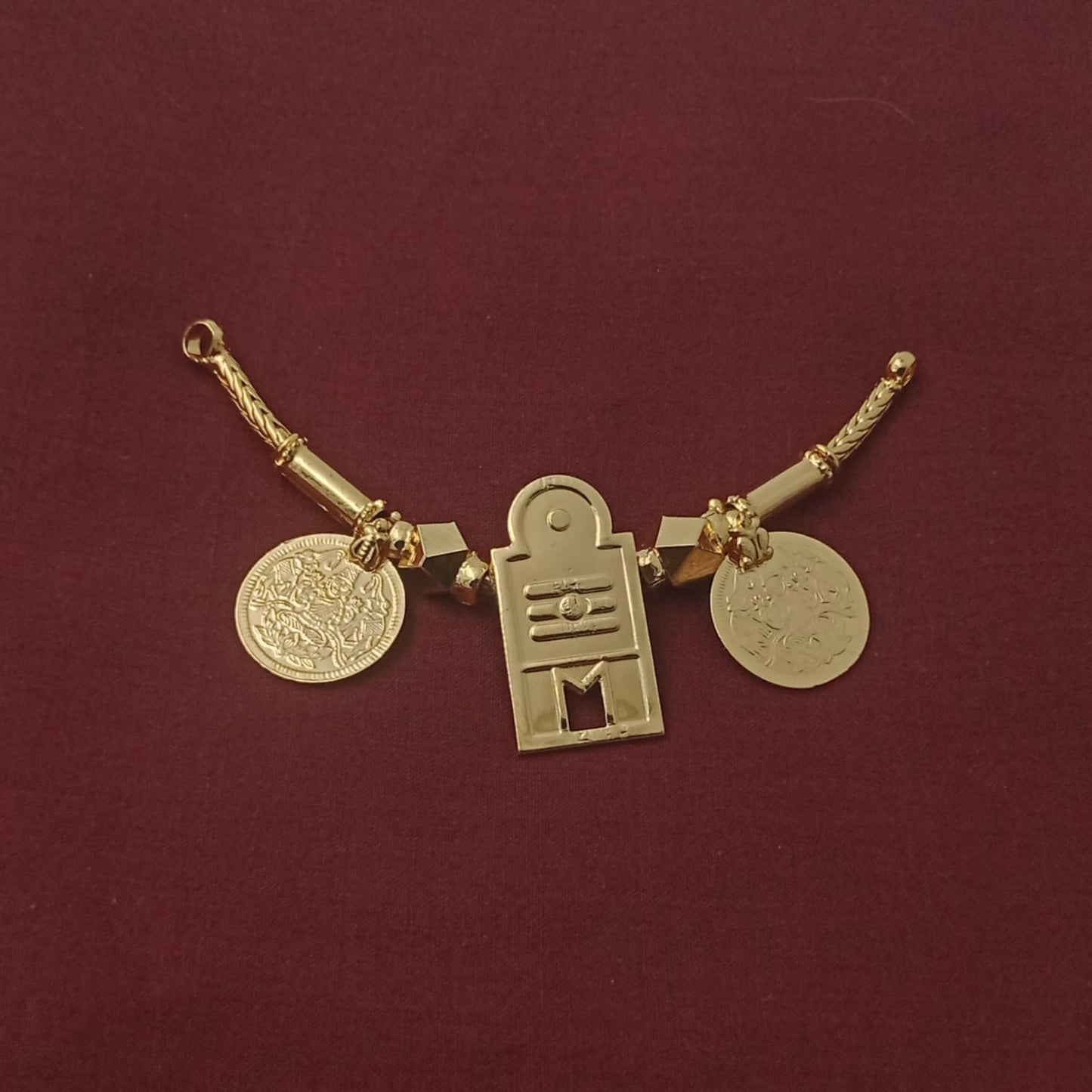 Mangalyam gold plated sivanpattai tali set